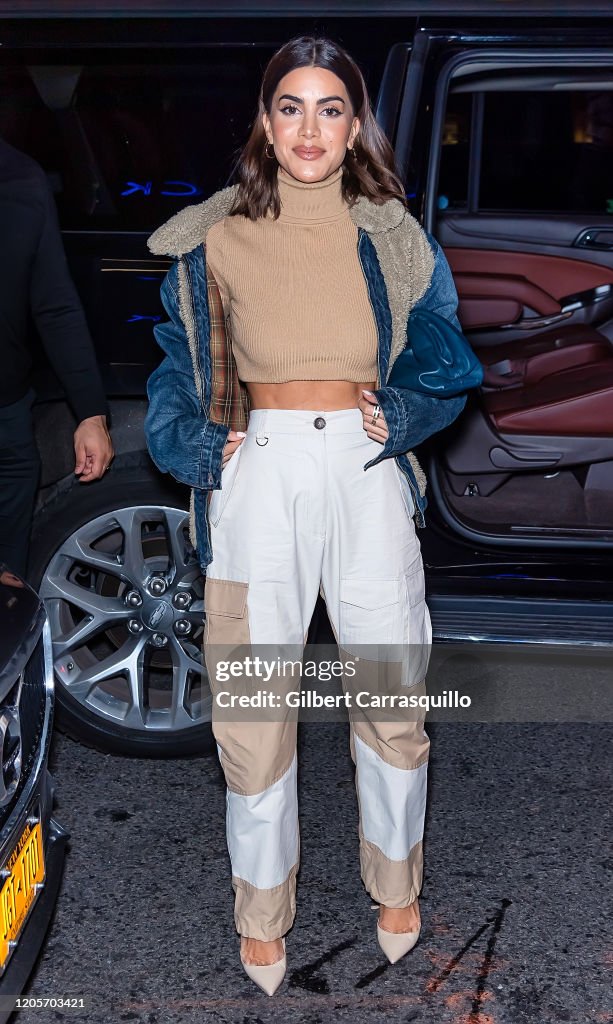 Camila Coelho is seen arriving to the Prabal Gurung fashion show ...