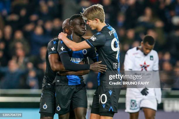 Club's Krepin Diatta celebrates after scoring during a soccer match between Club Brugge KV and Cercle Brugge KSV, Saturday 07 March 2020 in Brugge,...