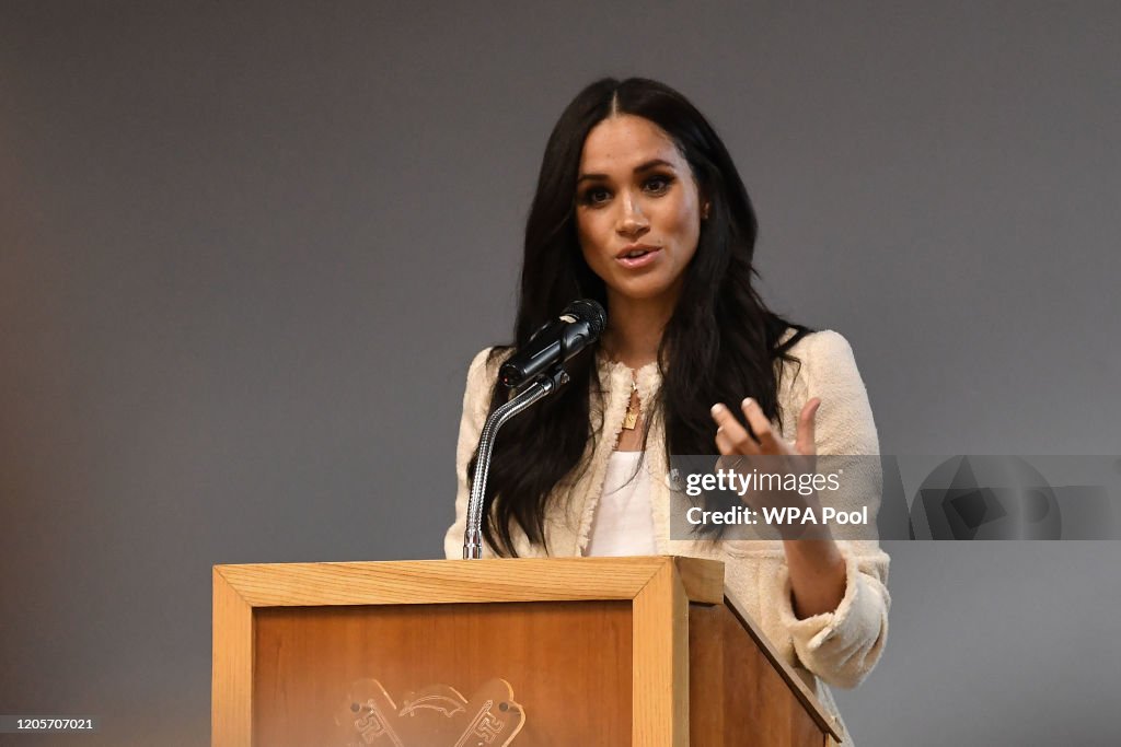 The Duchess Of Sussex Visits The Robert Clack Upper School In Dagenham