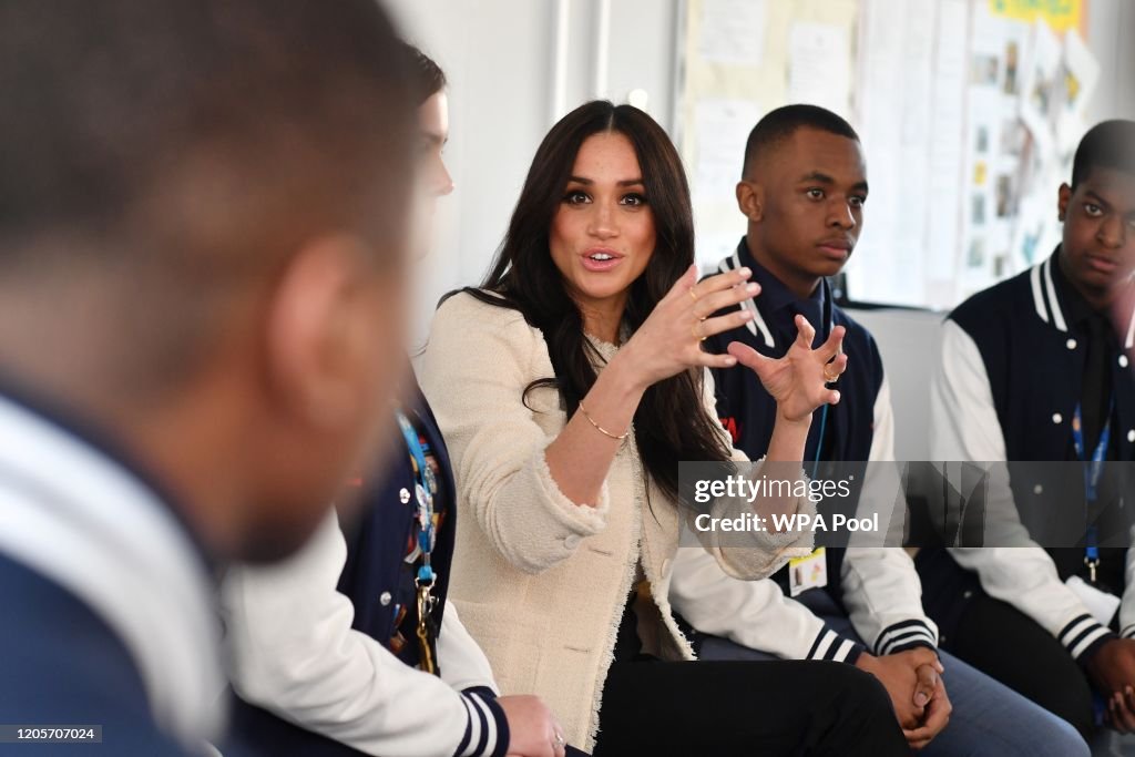 The Duchess Of Sussex Visits The Robert Clack Upper School In Dagenham