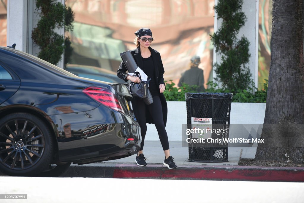 Lisa Rinna is seen on March 7, 2020 in Los Angeles, California