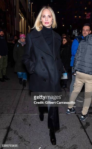 Co-founder and Chief Brand Officer of online fashion retailer Moda Operandi, Lauren Santo Domingo is seen arriving to the Prabal Gurung fashion show...