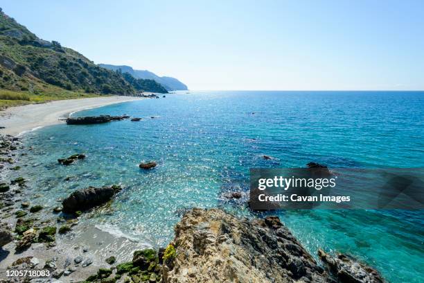 cliff of maro-cerro gordo in nerja, malaga, spain - costa del sol málaga province stock pictures, royalty-free photos & images