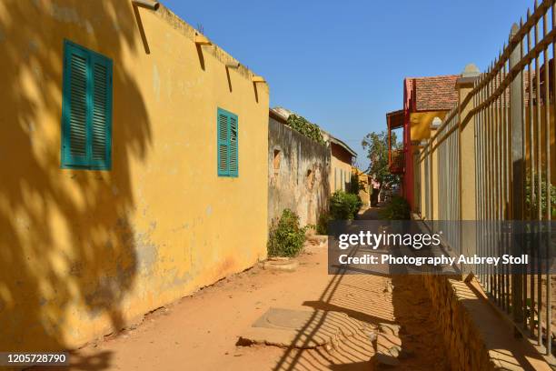 a street in goree island - dakar senegal 個照片及圖片檔