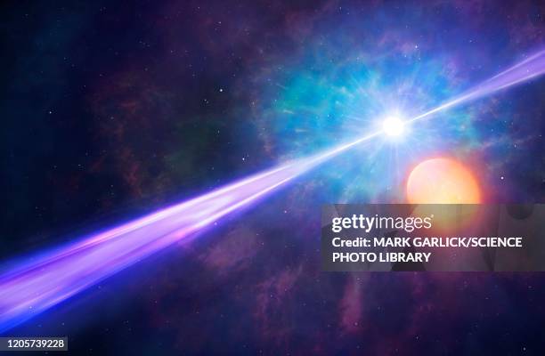 binary gamma ray burst, illustration - nebula stock illustrations
