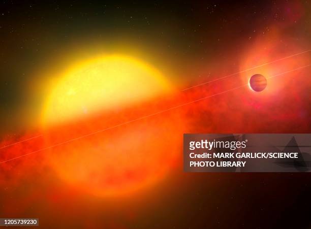 dmpp-2 exoplanet system, illustration - extrasolar planet stock pictures, royalty-free photos & images