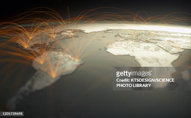 global connectivity, illustration - global network map stock illustrations