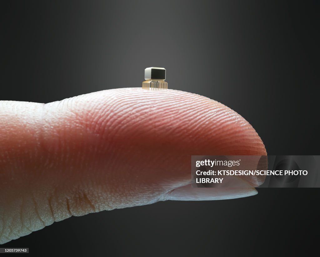 Microchip on finger