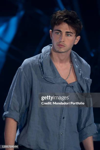 Italian singer Riki during the episode of Domenica In dedicated to 70th Sanremo Music Festival. Sanremo , February 9th, 2020