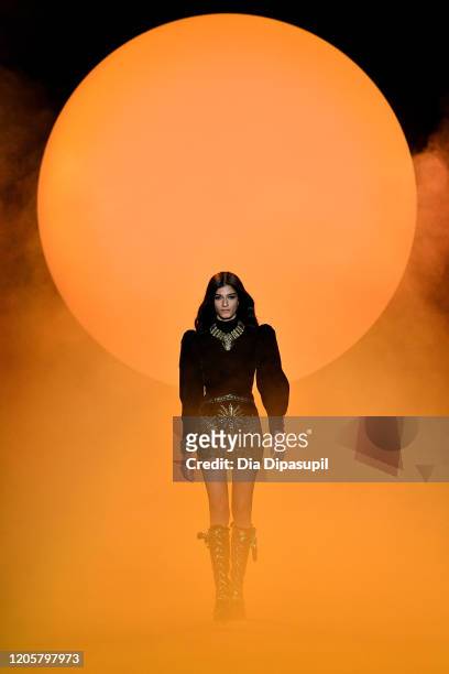 Model walks the runway for Raisavanessa during New York Fashion Week: The Shows at Gallery I at Spring Studios on February 12, 2020 in New York City.