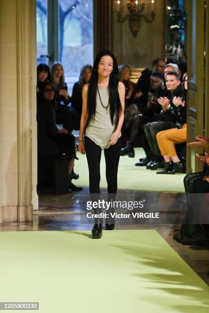 Fashion designer Vera Wang walks the runway for the Vera Wang Ready to Wear Fall/Winter 2020-2021 fashion show during New York Fashion Week on...