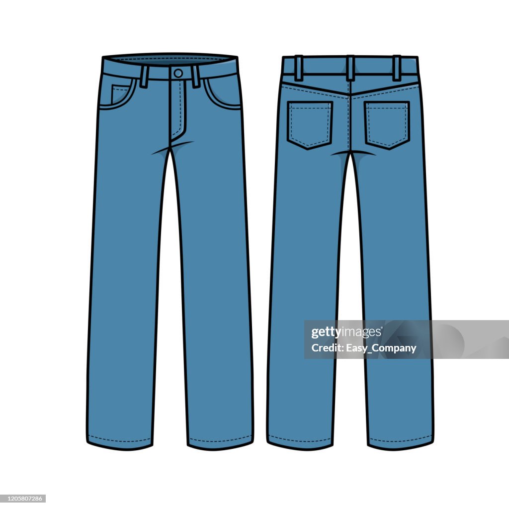 Vector illustration of pants isolated on white background.