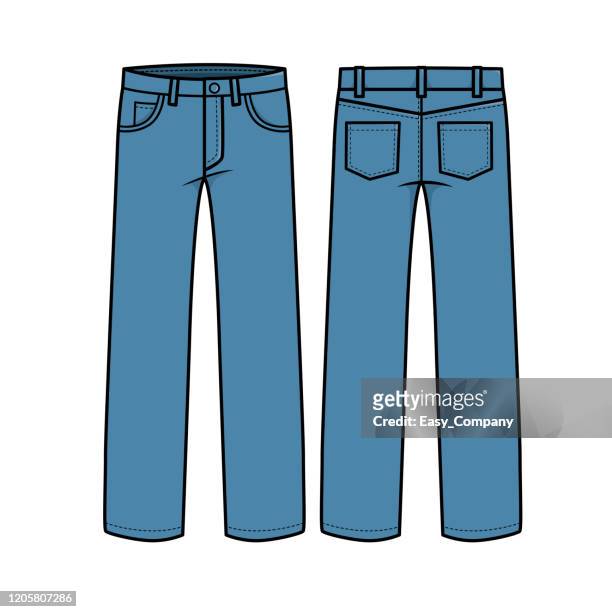vector illustration of pants isolated on white background. - jeggings stock illustrations
