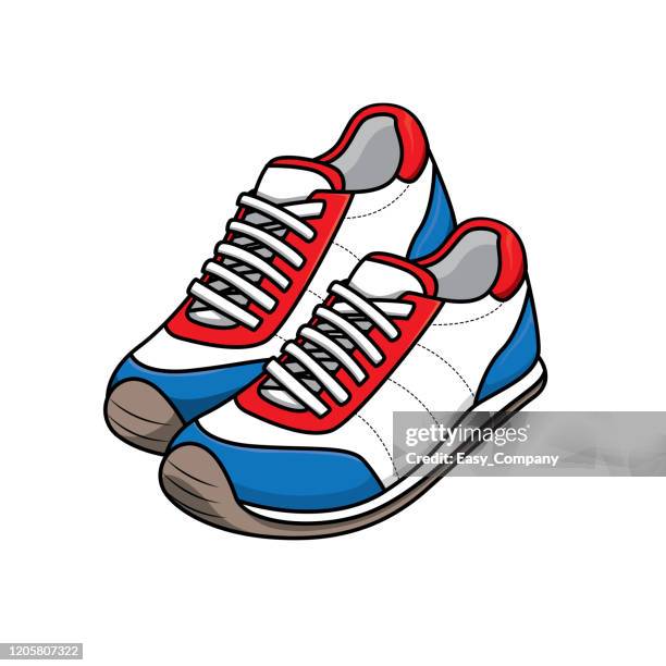 ilustraciones, imágenes clip art, dibujos animados e iconos de stock de ilustración vectorial de zapatos aislados sobre fondo blanco. - par