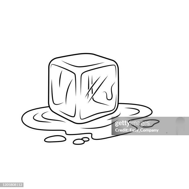 ilustraciones, imágenes clip art, dibujos animados e iconos de stock de ilustración vectorial del cubo de hielo aislado sobre fondo blanco para niños que colorea la hoja de trabajo/libro de trabajo de actividades para colorear. - igloo