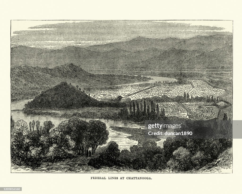 Lignes fédérales à Chattanooga, Tennessee, Guerre civile américaine