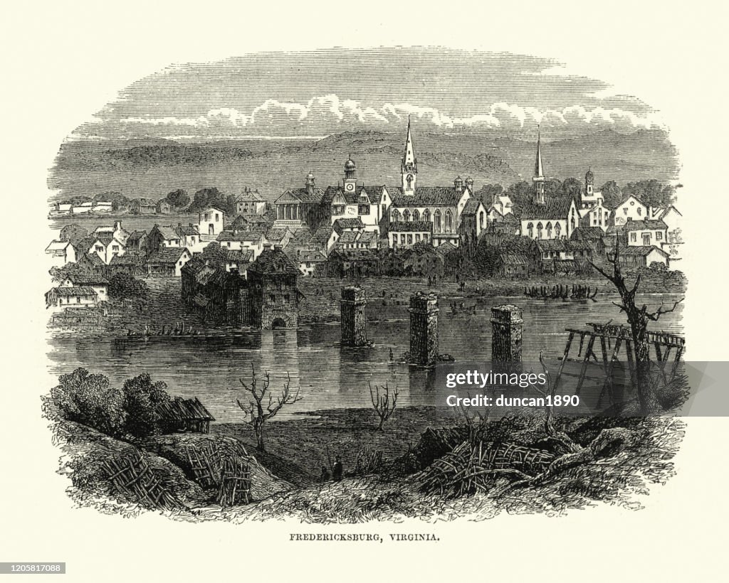 View of Fredericksburg, Virginia, 19th Century