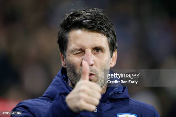 Danny Cowley the Manager / Head Coach of Huddersfield Town during the Sky Bet Championship match between Huddersfield Town and Cardiff City at John...