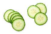 Cucumber Slice Isolated On White Background