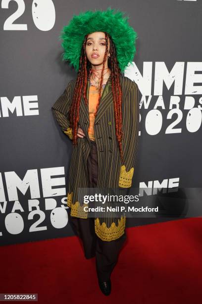 Twigs attends the NME Awards 2020 at O2 Academy Brixton on February 12, 2020 in London, England.