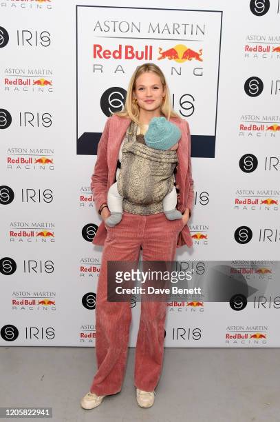 Gabriella Wilde attends IRIS and Aston Martin Red Bull Racing partnership celebration at Phonica Records on February 12, 2020 in London, England.
