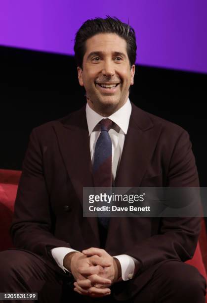 David Schwimmer takes part in a Q&A at the Sky TV, Up Next Event at Tate Modern on February 12, 2020 in London, England. Up Next is Sky’s inaugural...