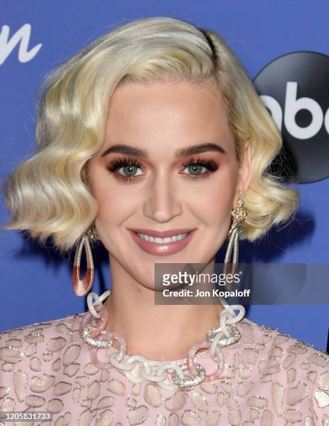 Katy Perry attends the premiere event for "American Idol" hosted by ABC at Hollywood Roosevelt Hotel on February 12, 2020 in Hollywood, California.