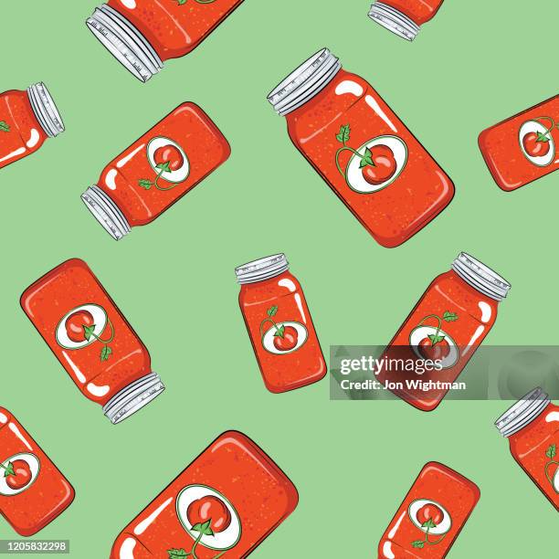 mason jar seamless pattern - mason jar stock illustrations