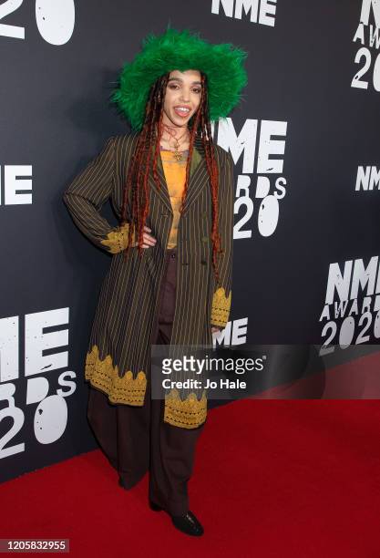 Twigs attends the NME Awards 2020 at O2 Academy Brixton on February 12, 2020 in London, England.