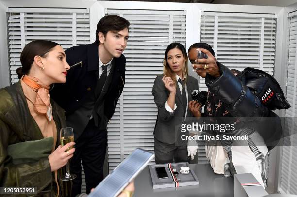Nicholas Braun attends unveiling experience of Samsung Galaxy Z Flip Thom Browne Edition at exclusive New York Fashion Week event at Sotheby's on...