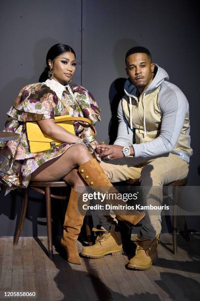 Nicki Minaj and Kenneth Petty attend the Marc Jacobs Fall 2020 runway show during New York Fashion Week on February 12, 2020 in New York City.