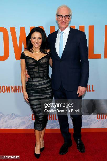 Julia Louis-Dreyfus and Brad Hall attend the premiere of "Downhill" at SVA Theater on February 12, 2020 in New York City.