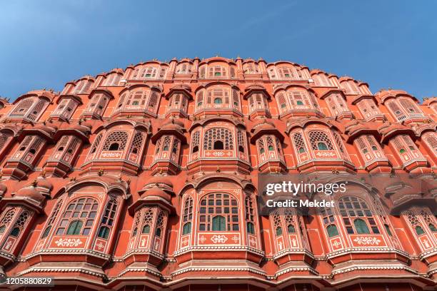 hawa mahal - the palace of wind - the symbol of pink city of jaipur, rajasthan, india - jaipur city palace stock pictures, royalty-free photos & images