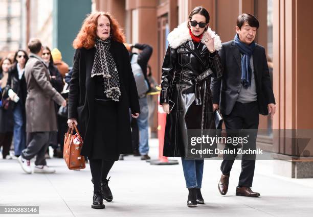 Grace Coddington is seen outside the Michael Kors show during New York Fashion Week: A/W20 on February 12, 2020 in New York City.