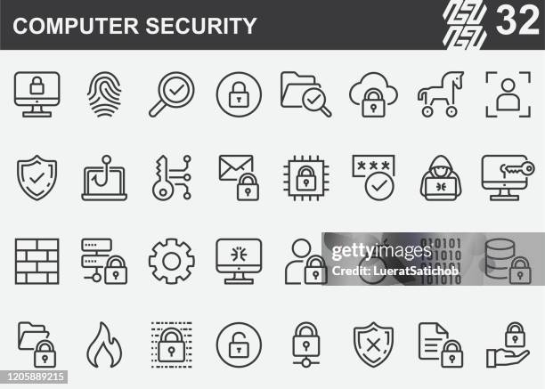 電腦安全性行圖示 - 電腦犯罪 幅插畫檔、美工圖案、卡通及圖標