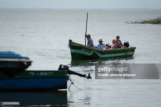 March 2020, Nicaragua, Solentiname: The inhabitants of the islands of the Solentiname archipelago are transported by motorboats. Photo: Carlos...