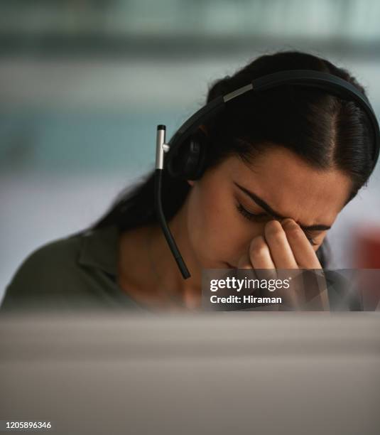 Sad Call Handler Sad Call Center Rep Photos and Premium High Res Pictures - Getty Images