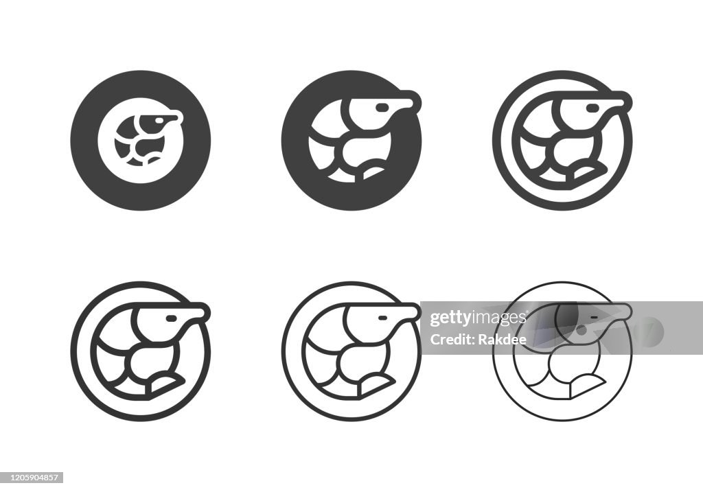 Prawn Seafood Icons - Multi Series