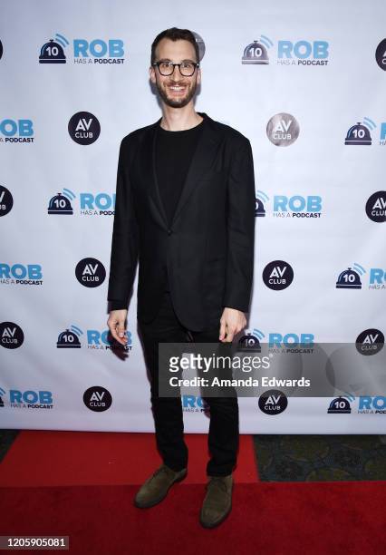 Television personality Stephen Fishbach attends the Rob Has A Podcast's Viewing Party of CBS' "Survivor 40: Winners At War" at Busby's East on...