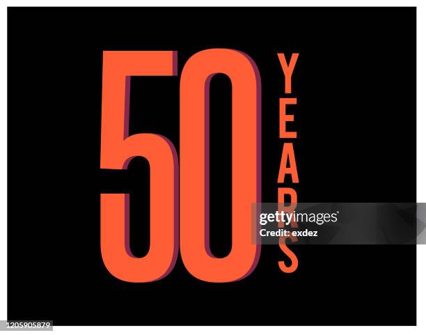 50 years design - celebrating number 50 stock illustrations