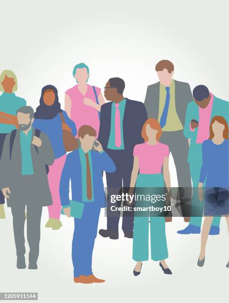 professional or business people - millennials working stock illustrations