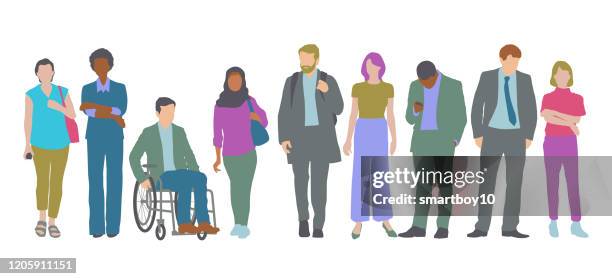 professional or business people - ethnicity infographic stock illustrations
