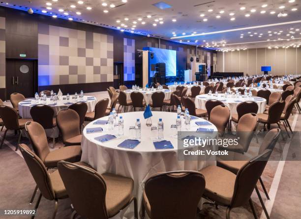 conference room in a luxury hotel in moscow - round table ストックフォトと画像