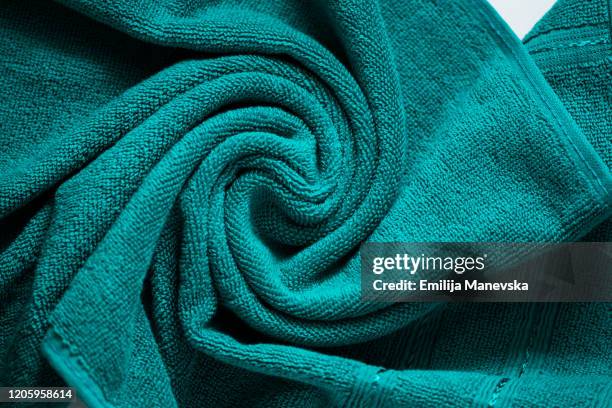 close-up of soft towel texture background - frottee stock-fotos und bilder