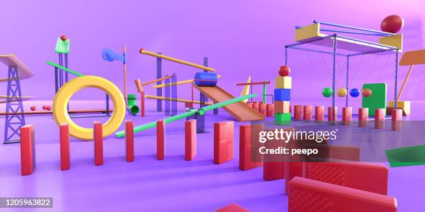 close up multi-coloured complex over-engineered contraption made from various components - complexity stock pictures, royalty-free photos & images