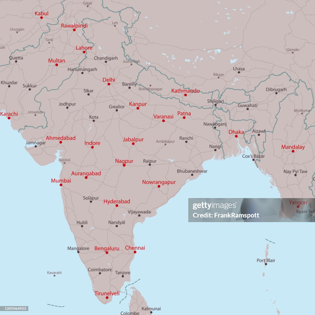 Travel Vector Map India