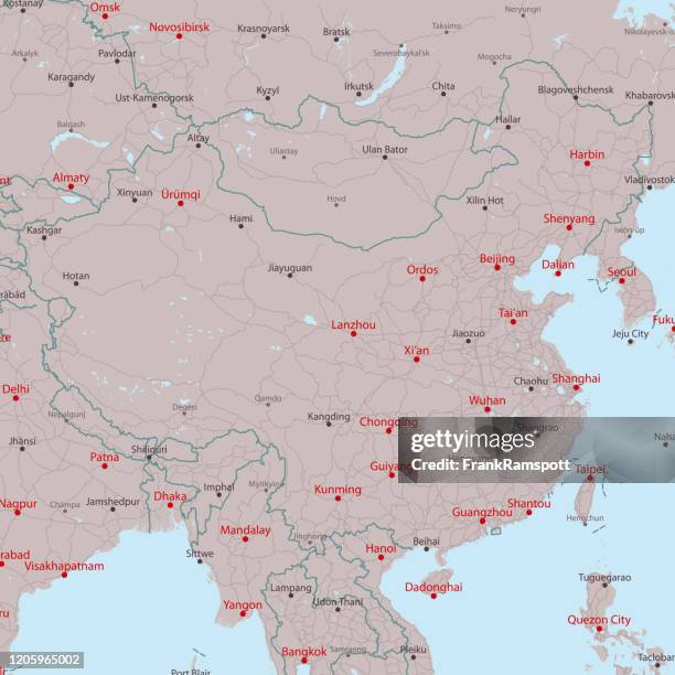 travel vector map china - guangzhou stock illustrations
