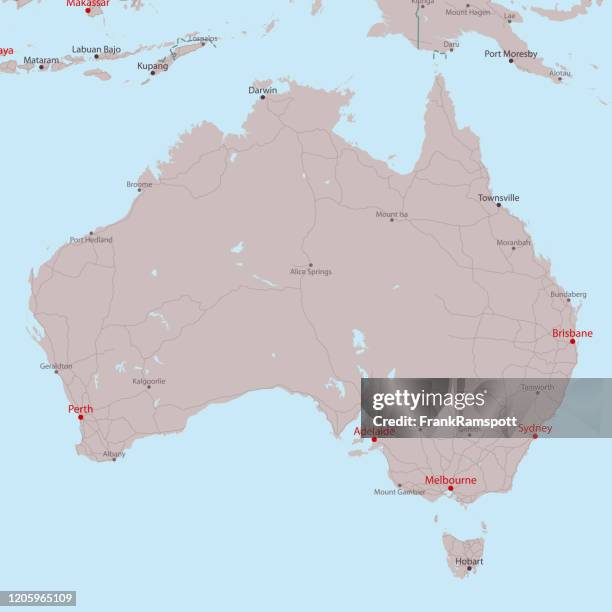 travel vector map australia - western australia border stock illustrations