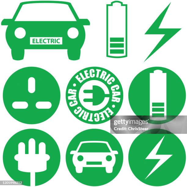 electric vehicle - charging cable stock illustrations