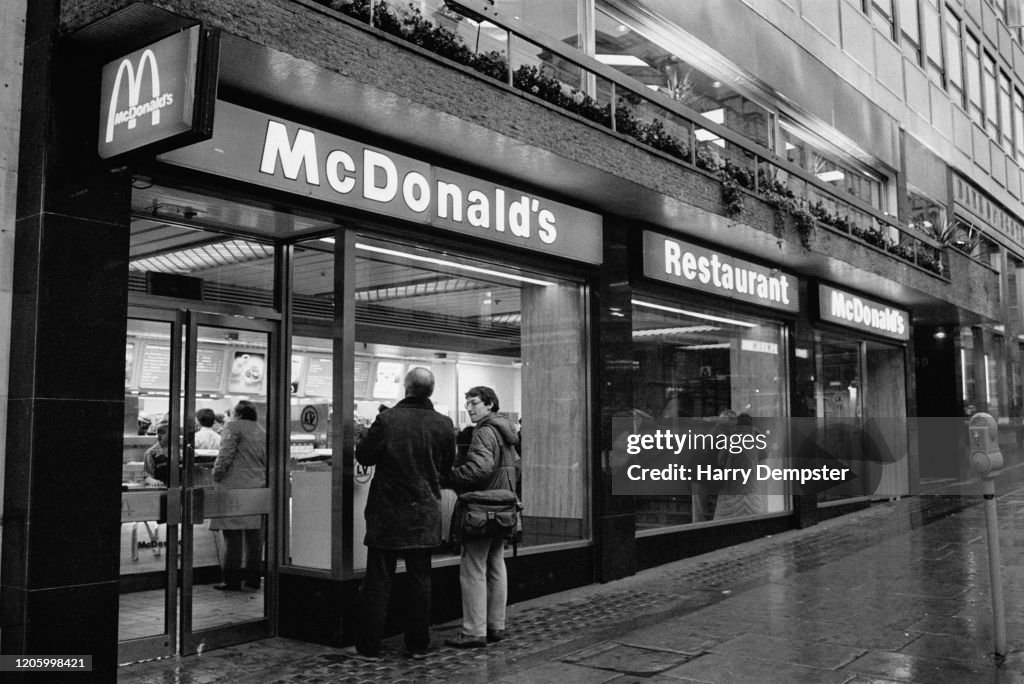 The Exterior Of A Branch Of McDonalds